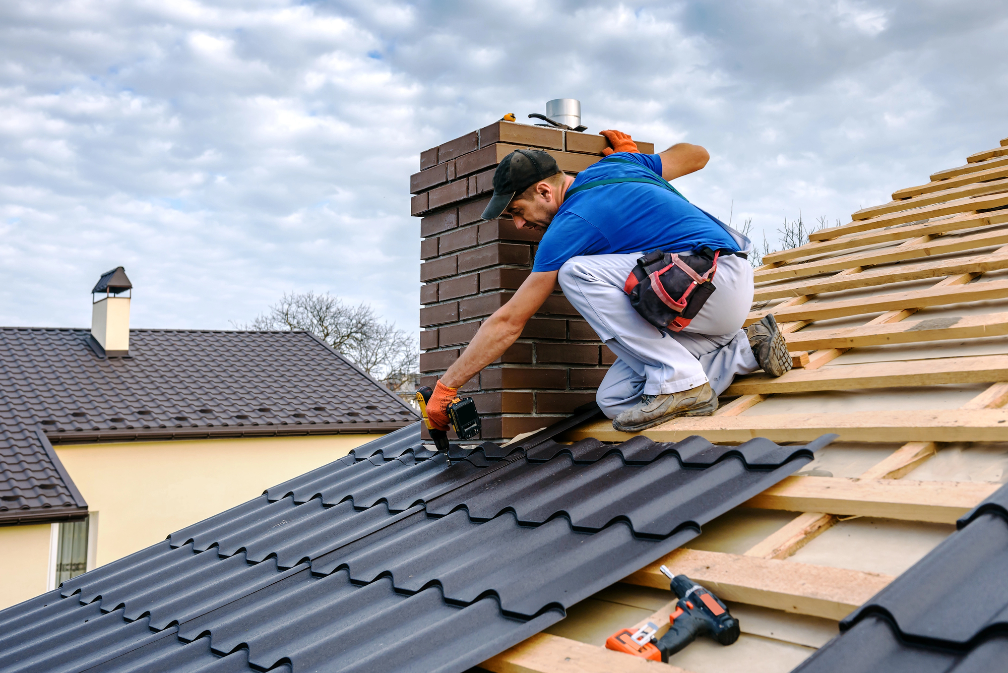 Residential roofing on a Portland, Maine home